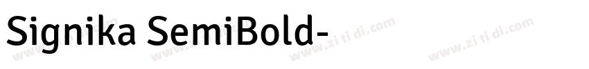 Signika SemiBold字体转换